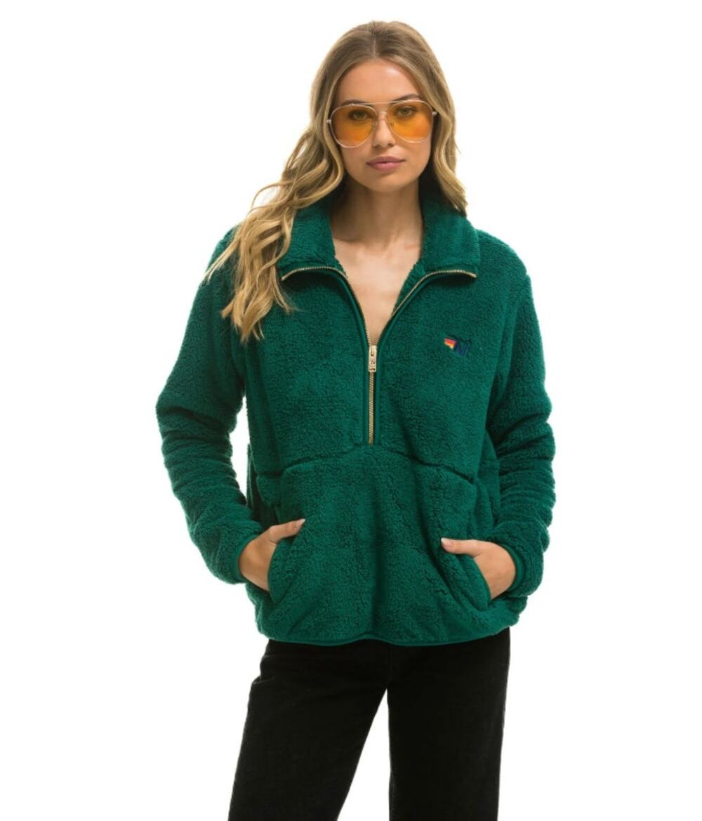 Aviator Nation Teddy Unisex Half Zip Jacket Sherpa Amazon